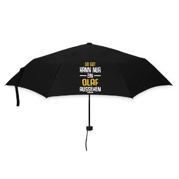 Olaf Vorname Name Geburtstag - Regenschirm (klein) - Schwarz - Vorne