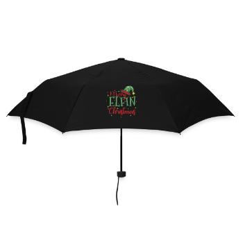 Merry Elfin Christmas Xmas Weihnachten - Umbrella (small) - black - Front
