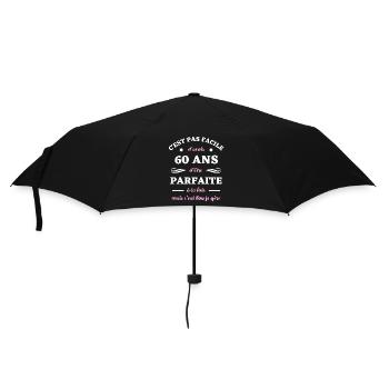 anniversaire 60 ans femme humour cadeau drôle - Parapluie standard - noir - Devant