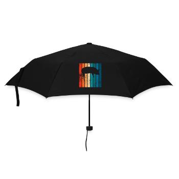 Pig Animal Retro Pet Farm Idée cadeau - Parapluie standard - noir - Devant