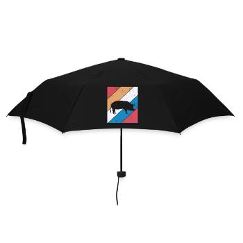Pig Animal Retro Pet Farm Idée cadeau - Parapluie standard - noir - Devant