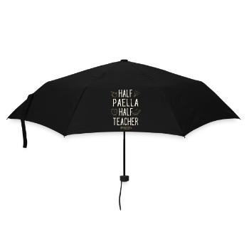 Half Paella Half Teacher Funny Professor Humor - Regenschirm (klein) - Schwarz - Vorne