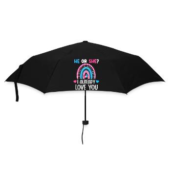 He or she i already love you Gender reveal - Parapluie standard - noir - Devant