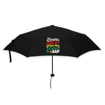 Sieht toll aus Kleines Volles Lotta Sap Weihnacht - Regenschirm (klein) - Schwarz - Vorne