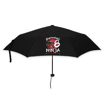 Ninja mignon pour le 8ème anniversaire - Parapluie standard - noir - Devant