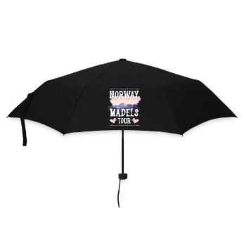 Norwegen Mädels Tour - Regenschirm (klein) - Schwarz - Vorne