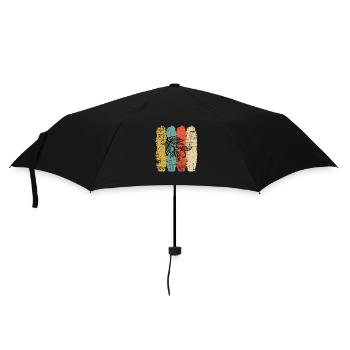 Olive food oil Retro Vegetarian Gift idea - Umbrella (small) - black - Front