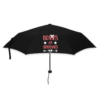 bows or arrows Gender reveal baby shower - Parapluie standard - noir - Devant