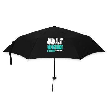 Journalist wird installiert - Regenschirm (klein) - Schwarz - Vorne