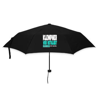 Klempner wird installiert - Regenschirm (klein) - Schwarz - Vorne