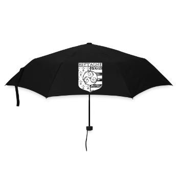 Bretagne Blason Gwenn Ha Du Tribal Triskèle - Parapluie standard - noir - Devant