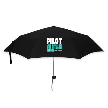 Pilot wird installiert - Regenschirm (klein) - Schwarz - Vorne