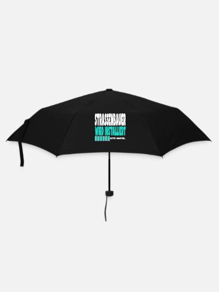 Strassenbauer wird installiert - Regenschirm (klein) - Schwarz