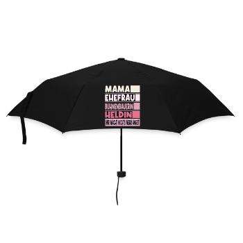 Bühnenbauerin Mama Ehefrau Heldin - Regenschirm (klein) - Schwarz - Vorne