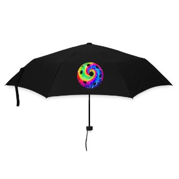 Pickleball Tie Dye Retro 80s 90s - Umbrella (small) - black - Front