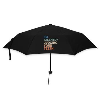 Zahnarzt Dental Geschenk Medizinstudent Zahnarzt - Regenschirm (klein) - Schwarz - Vorne