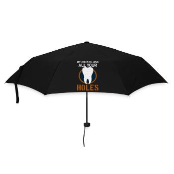 Zahnarzt Dental Geschenk Medizinstudent Zahnarzt - Regenschirm (klein) - Schwarz - Vorne