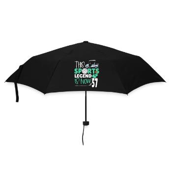 This sports legend is now 57, golf game 57. - Umbrella (small) - black - Front