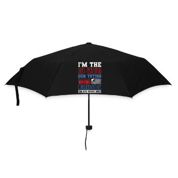 American, God Fear, Flag Wehne Conservative - Umbrella (small) - black - Front