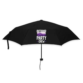 Outdoor Party Crew - Umbrella (small) - black - Front