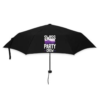 Swiss Party Crew - Parapluie standard - noir - Devant