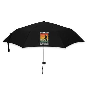 Eishockey Papa Lustige Vater Sprüche Vatertag - Regenschirm (klein) - Schwarz - Vorne