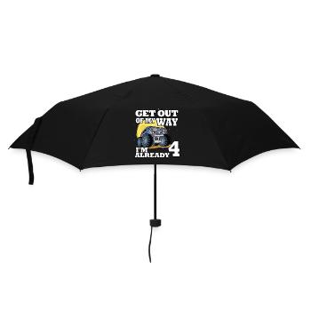Get out of my way I'm already 4 Truck 4. - Umbrella (small) - black - Front