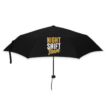 Nachtschicht Team Kollege Nacht Schicht Arbeit - Regenschirm (klein) - Schwarz - Vorne