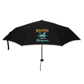 Baking Is My Superpower - Baker - Umbrella (small) - black - Front