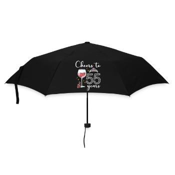 Cheers to 55 years of grapes 55th anniversary celebration - Umbrella (small) - black - Front