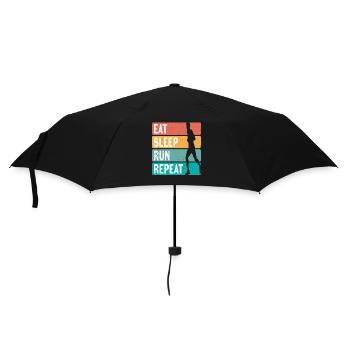 Manger Dormir Courir Répéter Les coureurs Motivation - Parapluie standard - noir - Devant