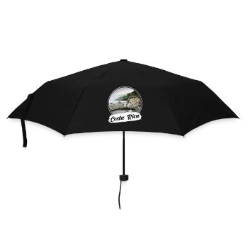 Costa Rica Souvenirs - Regenschirm (klein) - Schwarz - Vorne