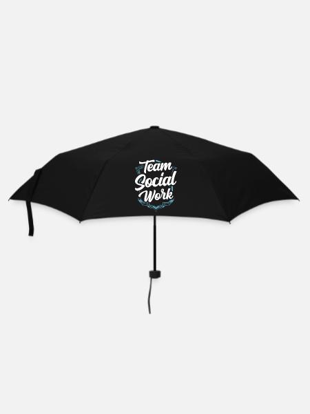 Team Sozialarbeit Soziale Arbeit Sozialarbeiter - Regenschirm (klein) - Schwarz