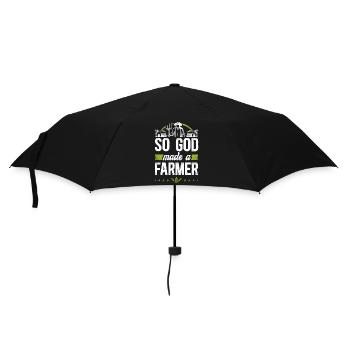 Farming Farmer Vintage So God Made - Regenschirm (klein) - Schwarz - Vorne
