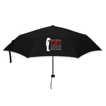 Don’t call me EMO or I'll cry big juicy tears of b - Umbrella (small) - black - Front