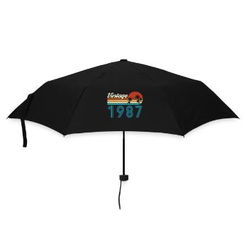 Vintage 1987 Vintage Anniversaire Rétro Vintage - Parapluie standard - noir - Devant