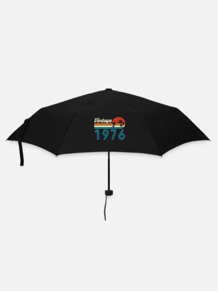 Vintage 1976 Vintage Geburtstag Retro Vintage - Regenschirm (klein) - Schwarz
