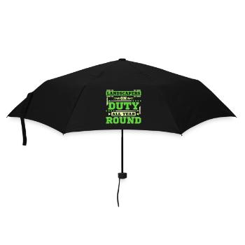 Landscaper on duty all year round - Regenschirm (klein) - Schwarz - Vorne
