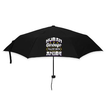 Drôle Anime Manga Design Déchets Humains - Parapluie standard - noir - Devant