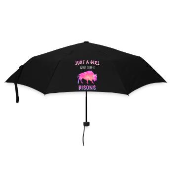 Bison Buffalo Bull Buffalo Bisons - Umbrella (small) - black - Front