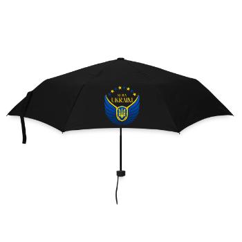 Ukraine flügel Ruhm Ehre Sieg - Regenschirm (klein) - Schwarz - Vorne