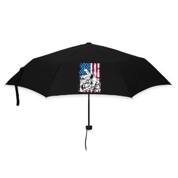 Arts martiaux sur un drapeau américain - Parapluie standard - noir - Devant