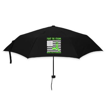 Bekämpfen Sie das Stigma Mental Health Awareness USA Flagge - Regenschirm (klein) - Schwarz - Vorne