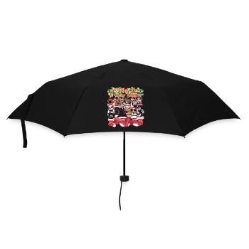 Funny Dog Christmas Pun - Cute Dogs Decoration - Umbrella (small) - black - Front