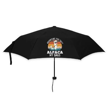 Adventure You Say Alpaca My Bags T-Shirt, Funny Al - Umbrella (small) - black - Front