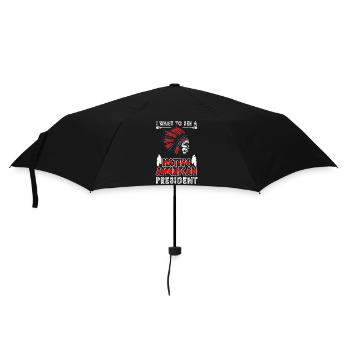 Ich Möchte Einen Indianischen Präsidenten Sehen - Regenschirm (klein) - Schwarz - Vorne