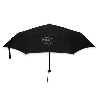 Freundlichkeit Wie Konfetti Verbreiten - Regenschirm (klein) - Schwarz - Vorne