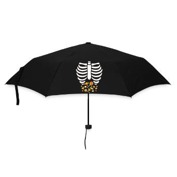 Spooky Scary Ribs Candies Halloween Trick or Treat - Umbrella (small) - black - Front