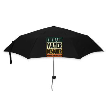 Designer Vater Ehemann Held - Regenschirm (klein) - Schwarz - Vorne