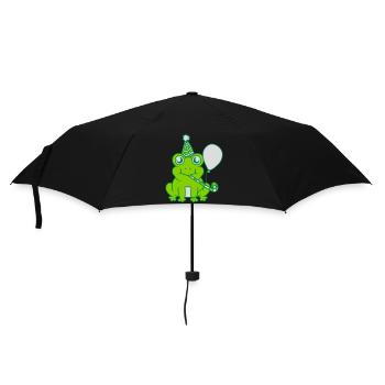 Birthday-celebrating little frog - Umbrella (small) - black - Front